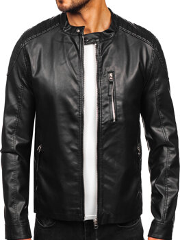 Černá pánská koženková bunda Bolf 11Z8057