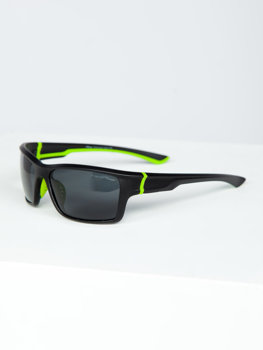 Černo-zelené pánské sluneční brýle Bolf MIAMI6
