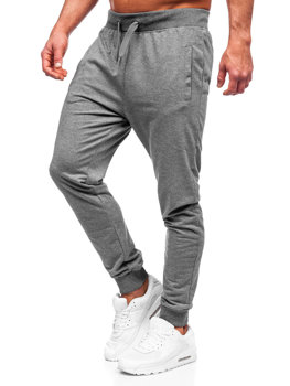 Grafitové pánské teplákové jogger kalhoty Bolf XW02