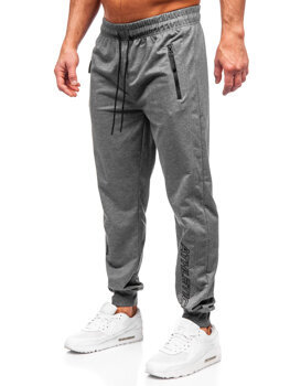 Šedé pánské teplákové jogger kalhoty Bolf JX6351
