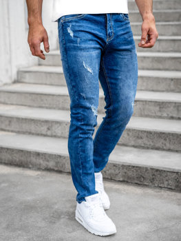 Tmavě modré pánské džíny regular fit Bolf K10009-1