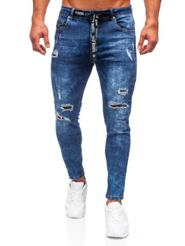 Tmavě modré pánské džíny regular fit Bolf TF092