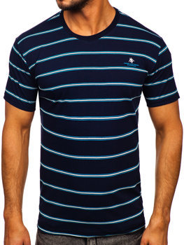 Tmavě modré pánské tričko Bolf 14952