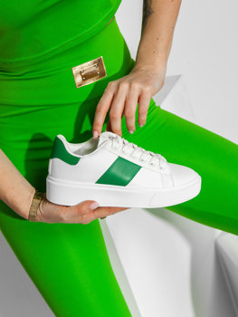 Zelené dámské kotníkové tenisky sneakersy Bolf 956