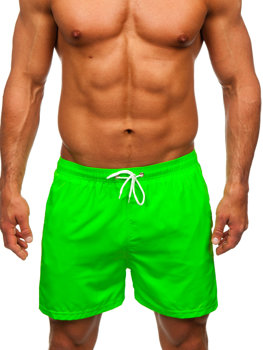 Zeleno-neonové pánské plavecké šortky Bolf XL019