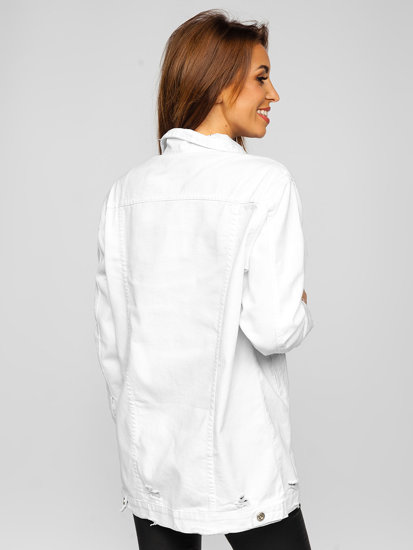 Bílá dámská džínová bunda Bolf WL1743-10