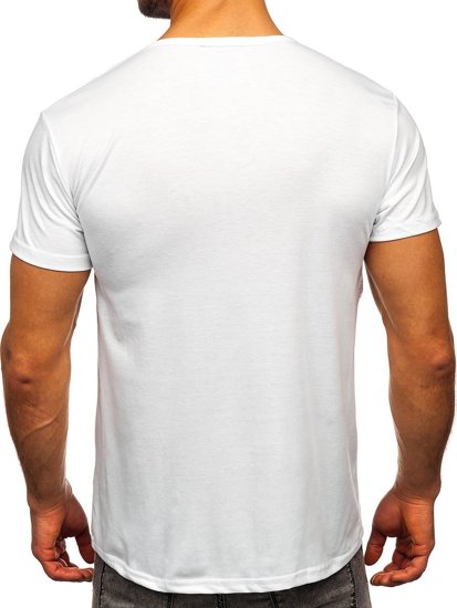 Bílé pánské tričko s potiskem Bolf KS2360