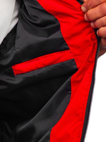 Černá pánská prošívaná silná vesta s kapucí Bolf 84M3027