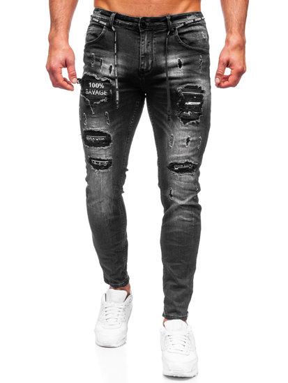 Černé pánské džíny skinny fit Bolf E7729B