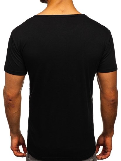 Černé pánské tričko s potiskem Bolf KS2014