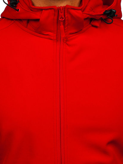 Červená pánská přechodová softshellová bunda Bolf HH017