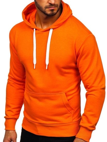 Oranžová pánská mikina s kapucí Bolf 1004-1