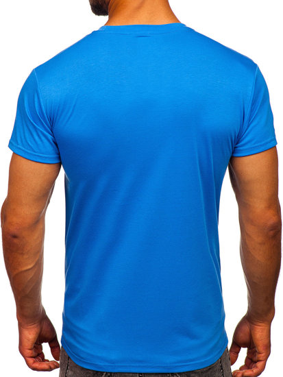 Světle modré pánské tričko bez potisku Bolf 2005