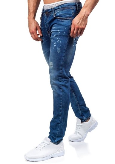 Tmavě modré pánské džíny slim fit Bolf 303