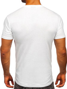 Bílé pánské tričko s potiskem Bolf 9018