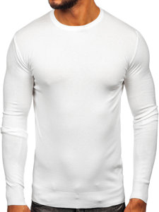 Bílý pánský svetr basic Bolf YY01
