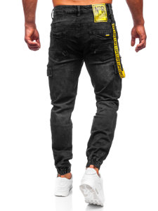 Černé pánské džínové jogger kapsáče Bolf 61056S0