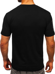 Černé pánské tričko s potiskem Bolf 192378