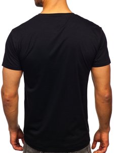 Černé pánské tričko s potiskem Bolf Y70015