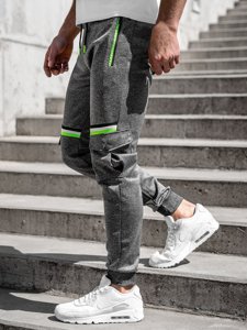 Grafitové pánské jogger kalhoty Bolf K10276