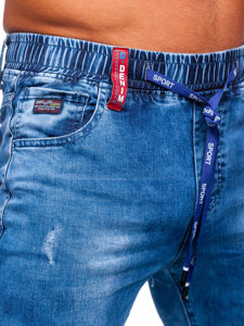 Modré pánské džínové jogger kalhoty Bolf TF264