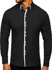 Pánská košile BOLF 1721-1 černá