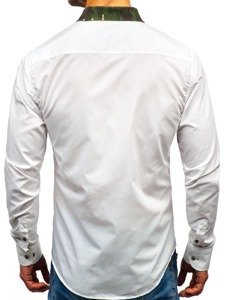 Pánská košile BOLF 6876 maskáčovo-bílá