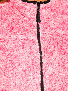 Růžová dámská fleecová mikina bez kapuce Bolf HH009