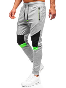 Šedé pánské jogger kalhoty Bolf K10225