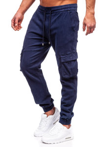 Tmavě modré pánské džínové jogger kapsáče Bolf MP0105BS