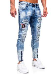 Tmavě modré pánské džíny slim fit Bolf E7873