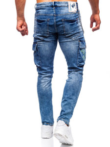 Tmavě modré pánské kapsáčové džíny skinny fit Bolf R51012S0